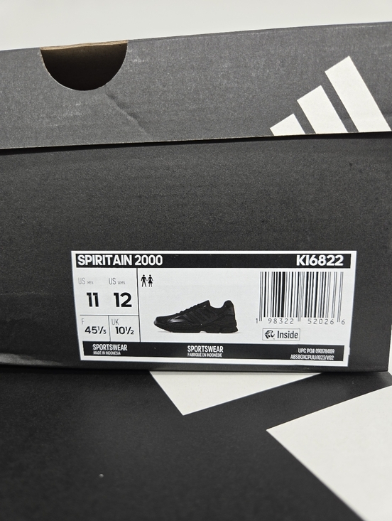 adidas Men\'s Spiritain 2000 Black Grey Carbon Shoes Size 11 New main image 6
